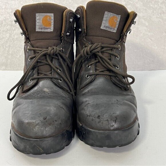 CARHARTT Leather Work Boots Steel Toe FF6213 Sz 11.5 M Waterproof Oil Resistant main image 12